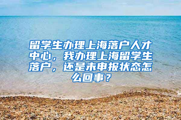 留学生办理上海落户人才中心，我办理上海留学生落户，还是未申报状态怎么回事？