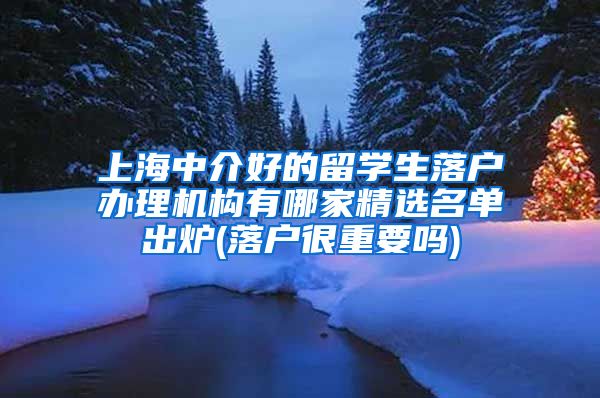 上海中介好的留学生落户办理机构有哪家精选名单出炉(落户很重要吗)