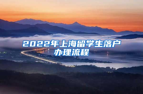 2022年上海留学生落户办理流程