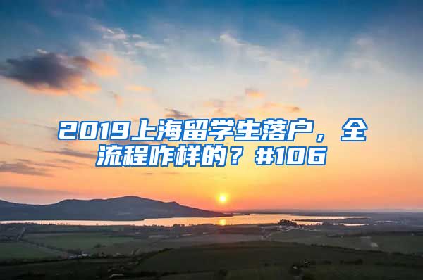 2019上海留学生落户，全流程咋样的？#106