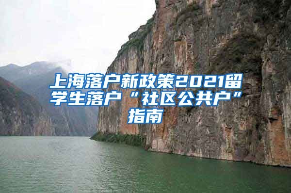 上海落户新政策2021留学生落户“社区公共户”指南