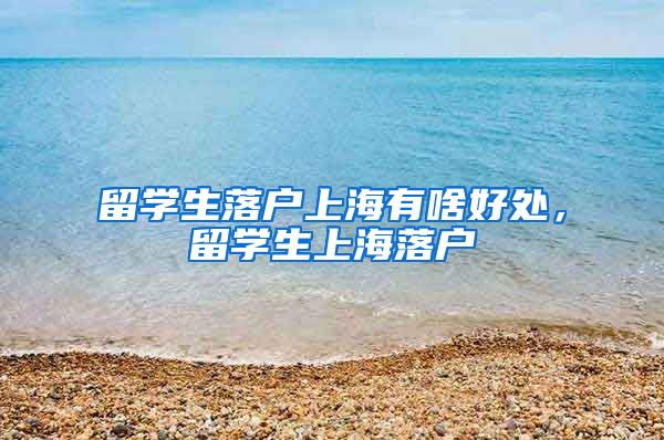 留学生落户上海有啥好处，留学生上海落户