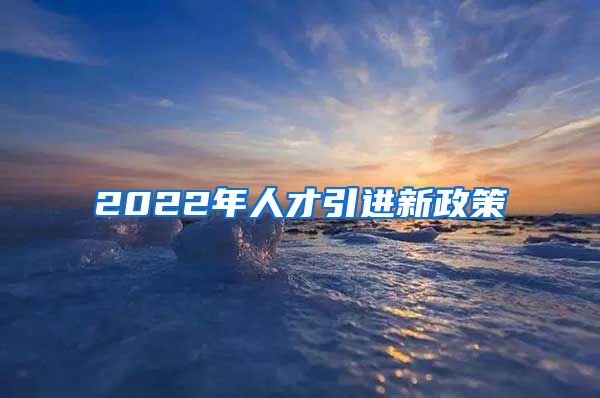 2022年人才引进新政策