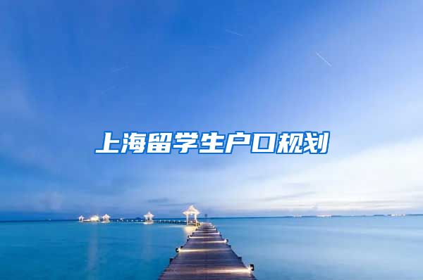 上海留学生户口规划