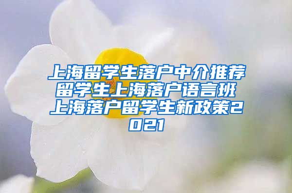 上海留学生落户中介推荐 留学生上海落户语言班 上海落户留学生新政策2021