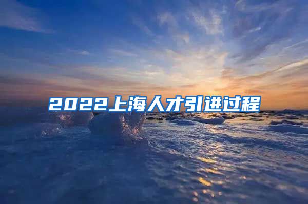 2022上海人才引进过程