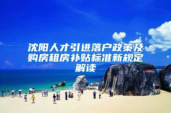 沈阳人才引进落户政策及购房租房补贴标准新规定解读