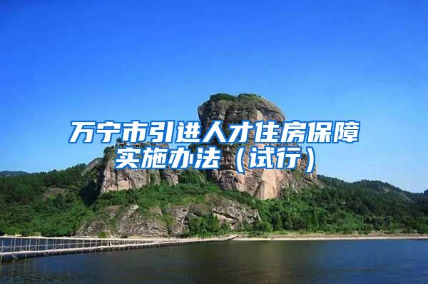 万宁市引进人才住房保障实施办法（试行）