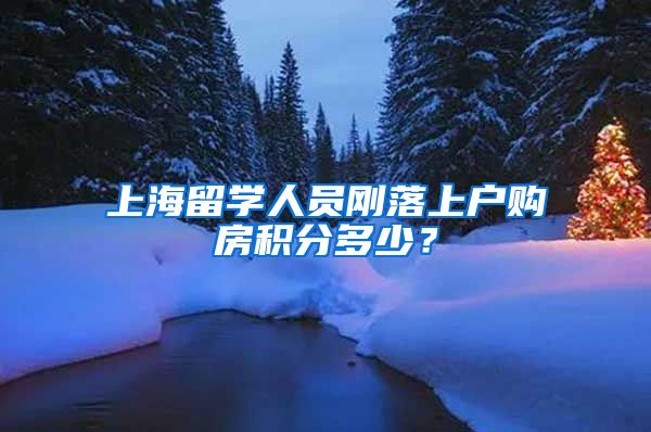 上海留学人员刚落上户购房积分多少？