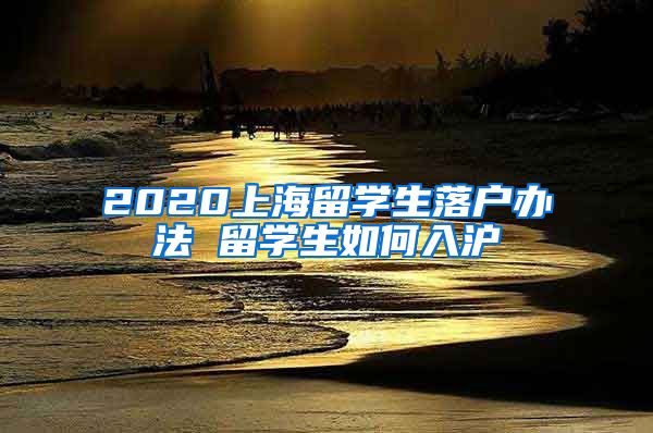 2020上海留学生落户办法 留学生如何入沪