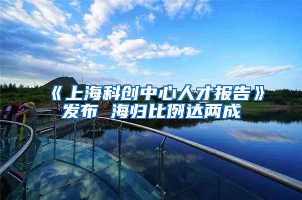 《上海科创中心人才报告》发布 海归比例达两成