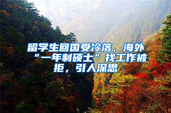 留学生回国受冷落，海外“一年制硕士”找工作被拒，引人深思