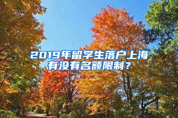 2019年留学生落户上海有没有名额限制？