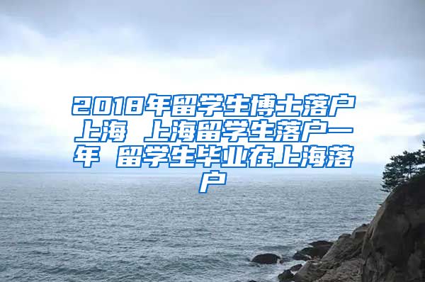 2018年留学生博士落户上海 上海留学生落户一年 留学生毕业在上海落户