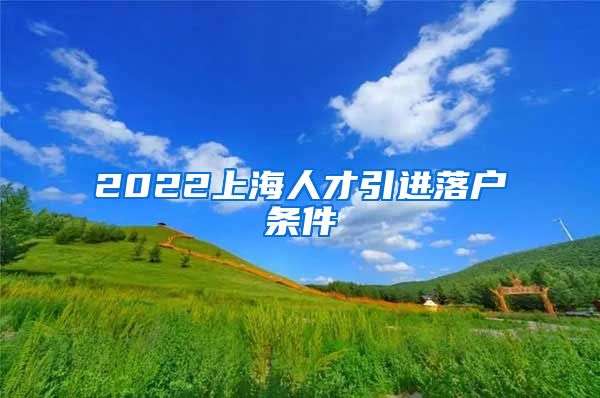 2022上海人才引进落户条件