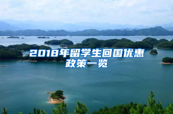 2018年留学生回国优惠政策一览