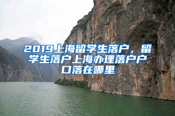 2019上海留学生落户，留学生落户上海办理落户户口落在哪里