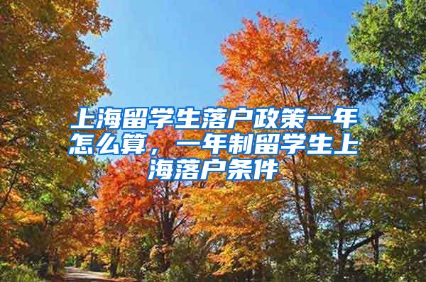 上海留学生落户政策一年怎么算，一年制留学生上海落户条件