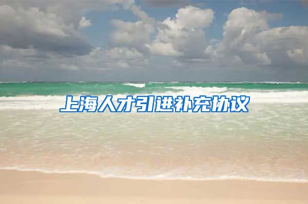 上海人才引进补充协议