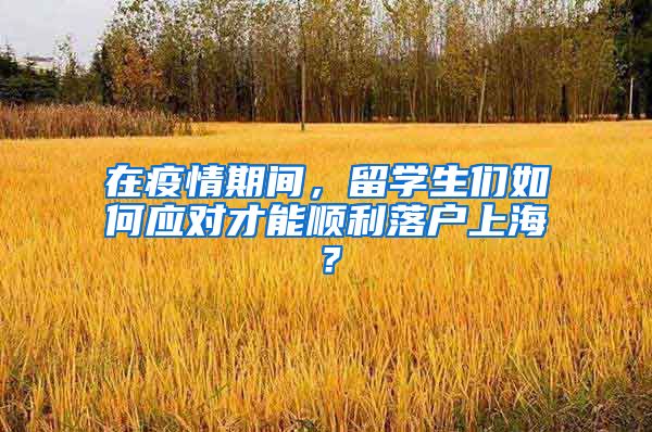 在疫情期间，留学生们如何应对才能顺利落户上海？