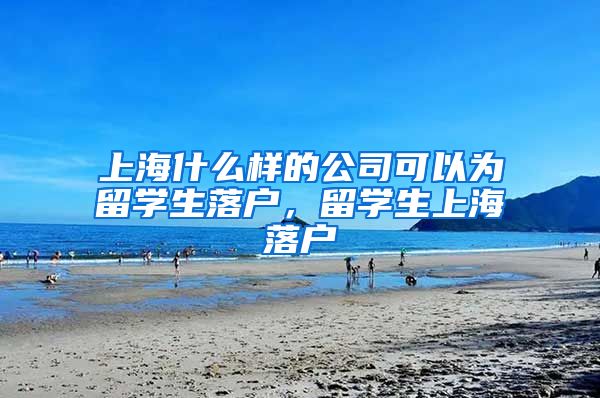 上海什么样的公司可以为留学生落户，留学生上海落户