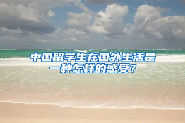 中国留学生在国外生活是一种怎样的感受？