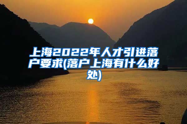 上海2022年人才引进落户要求(落户上海有什么好处)