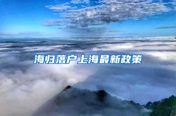 海归落户上海最新政策