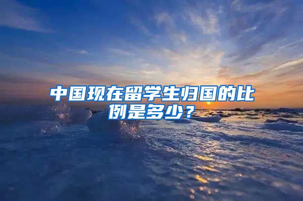 中国现在留学生归国的比例是多少？