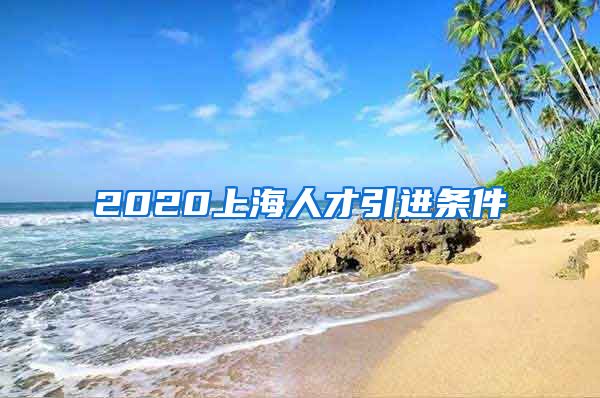 2020上海人才引进条件