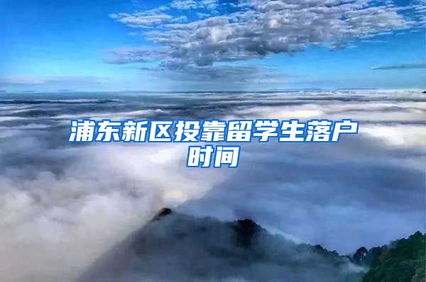 浦东新区投靠留学生落户时间