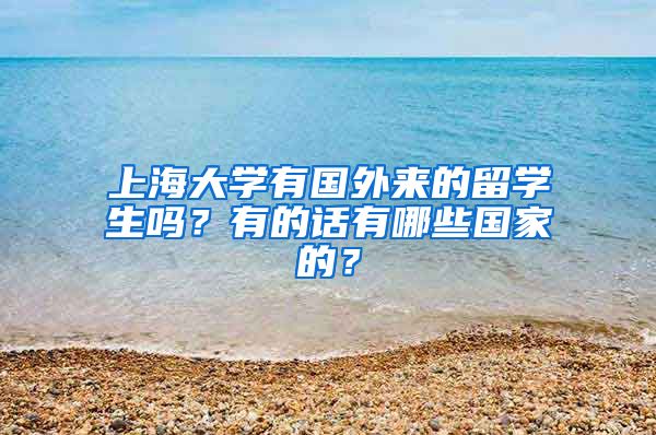 上海大学有国外来的留学生吗？有的话有哪些国家的？