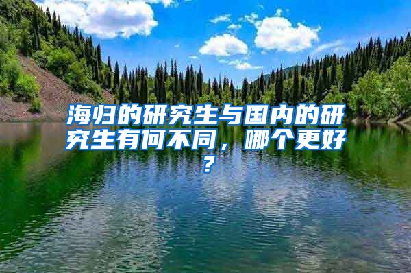 海归的研究生与国内的研究生有何不同，哪个更好？