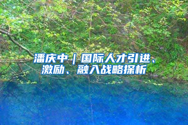 潘庆中｜国际人才引进、激励、融入战略探析