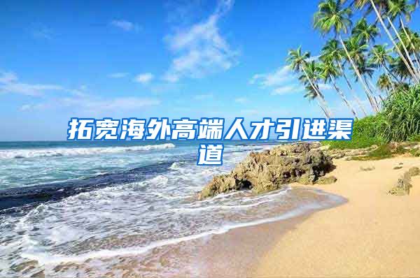 拓宽海外高端人才引进渠道