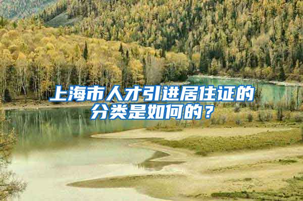 上海市人才引进居住证的分类是如何的？