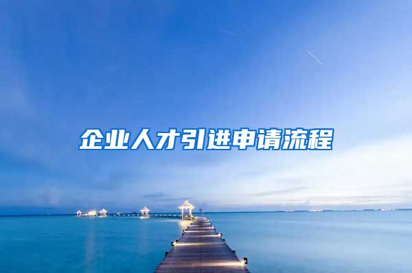 企业人才引进申请流程