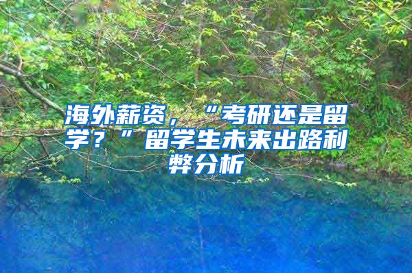 海外薪资，“考研还是留学？”留学生未来出路利弊分析