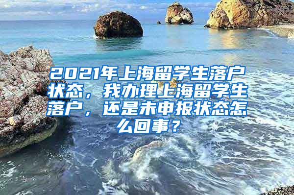 2021年上海留学生落户状态，我办理上海留学生落户，还是未申报状态怎么回事？