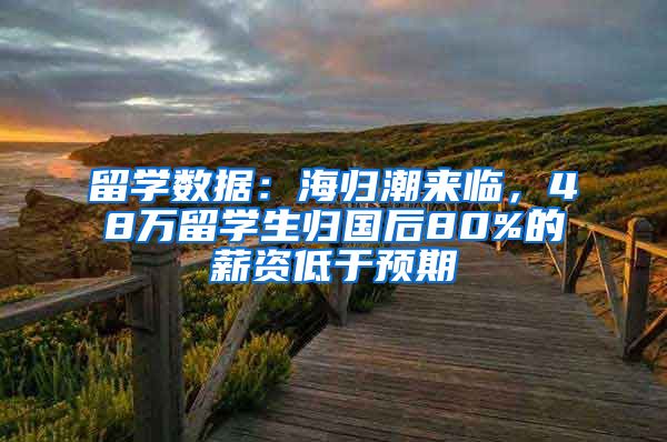 留学数据：海归潮来临，48万留学生归国后80%的薪资低于预期