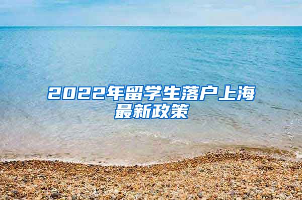 2022年留学生落户上海最新政策