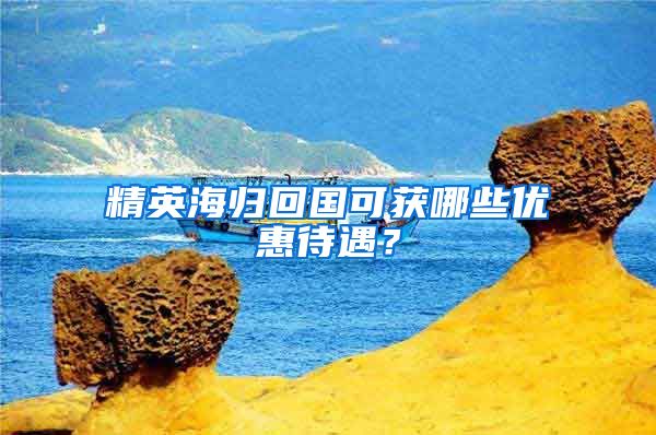 精英海归回国可获哪些优惠待遇？