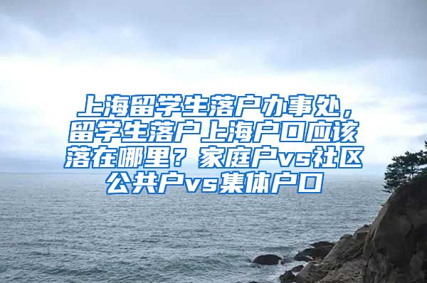 上海留学生落户办事处，留学生落户上海户口应该落在哪里？家庭户vs社区公共户vs集体户口