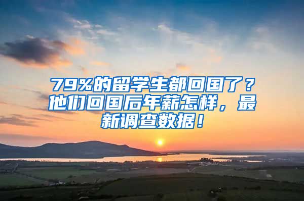 79%的留学生都回国了？他们回国后年薪怎样，最新调查数据！