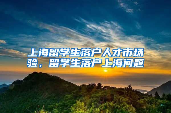 上海留学生落户人才市场验，留学生落户上海问题