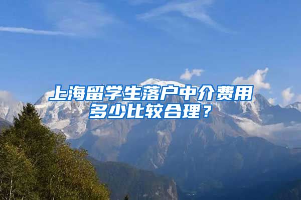 上海留学生落户中介费用多少比较合理？