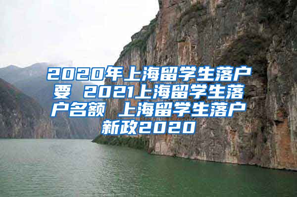 2020年上海留学生落户要 2021上海留学生落户名额 上海留学生落户新政2020