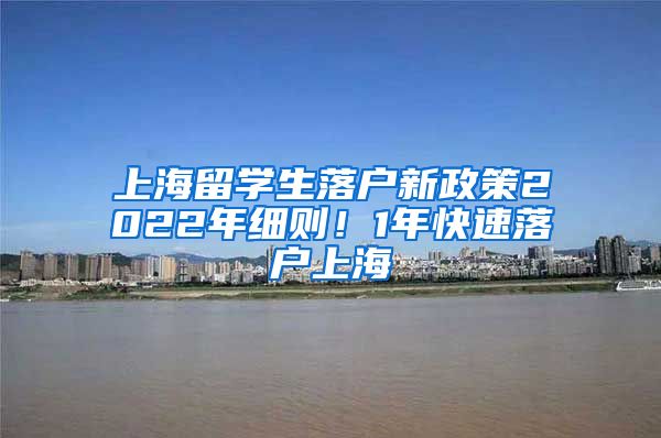 上海留学生落户新政策2022年细则！1年快速落户上海