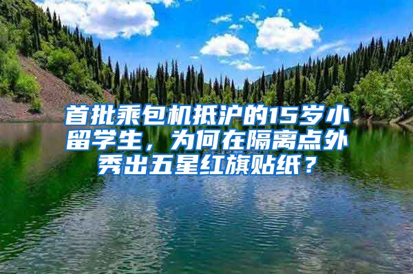 首批乘包机抵沪的15岁小留学生，为何在隔离点外秀出五星红旗贴纸？