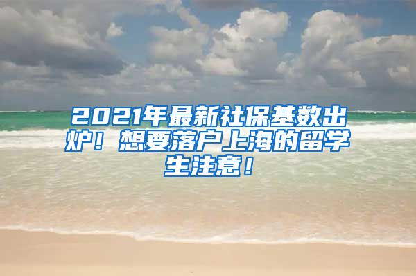 2021年最新社保基数出炉！想要落户上海的留学生注意！